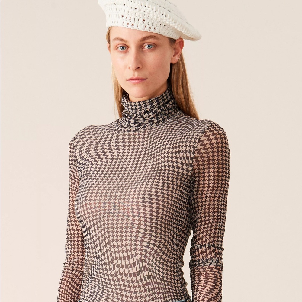 Ganni Mesh Rollneck